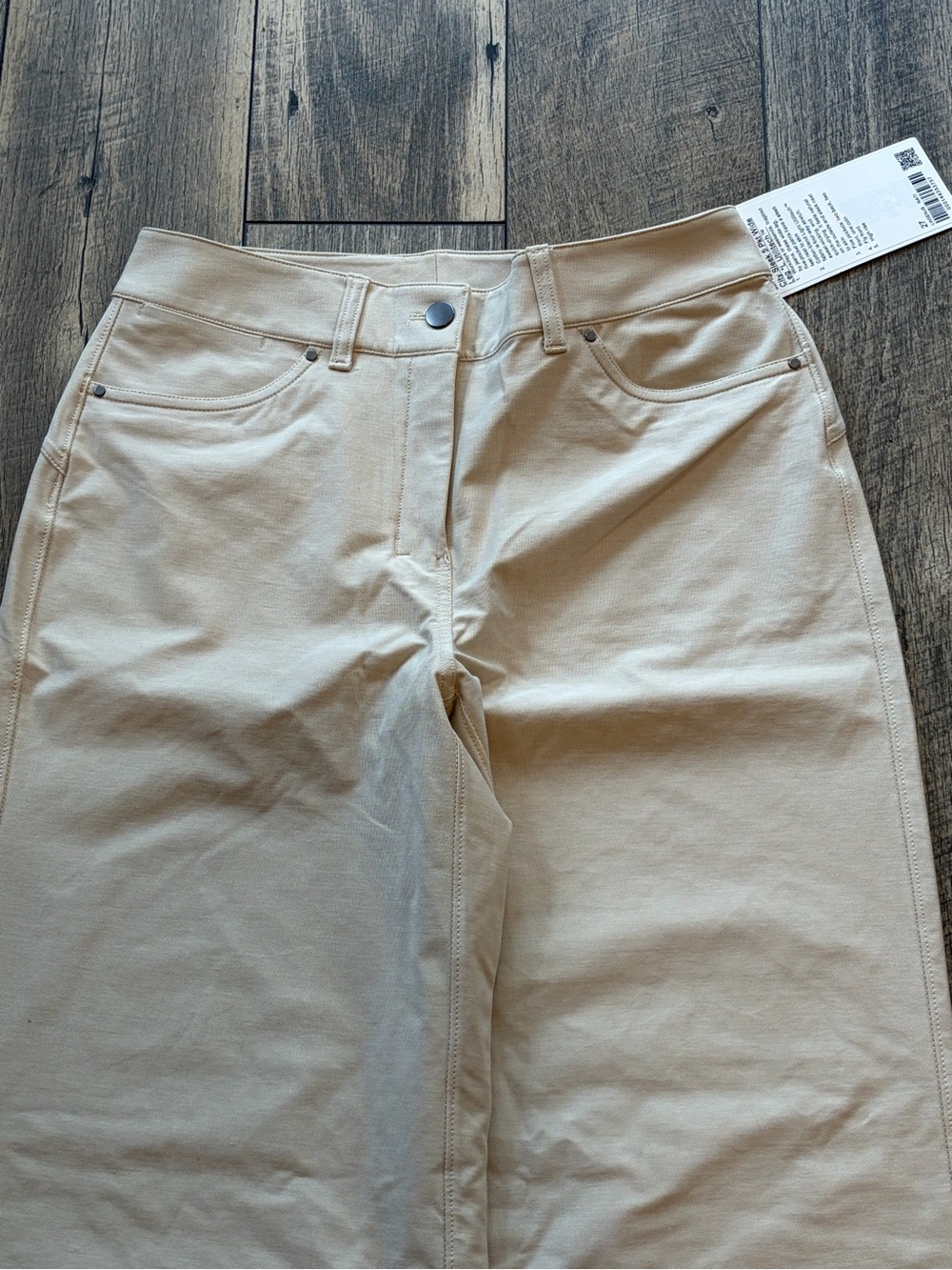 NWT Lululemon City Sleek 5 Pocket Wide-Leg High-Rise Pant Natural Ivory size 27 - Picture 4 of 10